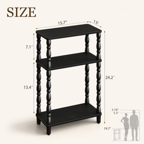 Yoobure Narrow Side Table - Small End Table with Storage, Skinny End Tables