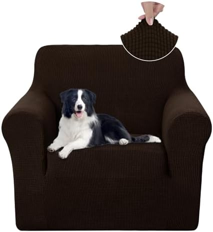 U-NICE HOME Stretch Recliner Chair Cover Armchair Slipcover, Chocolate