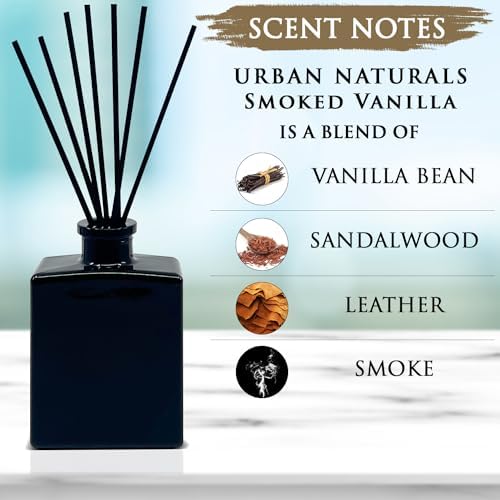 Urban Naturals Reed Diffuser Set, Smoked Vanilla - Bathroom Shelf Décor