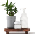 FLYIEE Wood Risers for Decor Display, Bathroom Counter Sink Decor, Dish Soap Tray Wood Tray for Kitchen Counter, Small Wooden Soap Stand, Wood Soap Pedestal, Soap Dispenser Stand Modern Farmhouse
