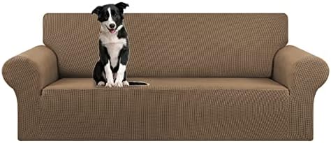 KEKUOU Stretch Oversized Couch Covers for Sofa Slipcover,Camel
