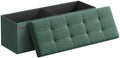 SONGMICS 43.3 Inches Folding Storage Ottoman Bench, Load 660 lb