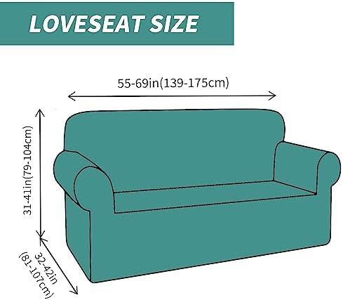 YEMYHOM Couch Cover Latest Jacquard Design High Stretch Sofa Covers for 2 Cushion Couch, Pet Dog Cat Proof Loveseat Slipcover Non Slip Elastic Furniture Protector (Medium, Leaf Pattern Light Gray)