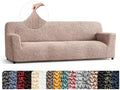 PAULATO Premium Stretch Couch Covers for Sofa - Sofa Chair Cover Washable, Dogs & Pets Friendly - Elastic Polyester Loveseat Slipcovers - Non-Slip Love Seat Couch Covers - Blush Taupe (86"-120" Wide)