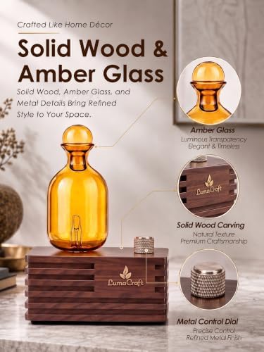 Waterless Essential Oil Diffuser for Home with 3 Oils, 4 Modes