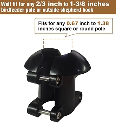 Garbuildman Squirrel Baffle Accessory for Bird Feeder Pole, Pole Mounted Buckle Stopper for Bird House Guard, 1 Pack (Baffle Not Included)