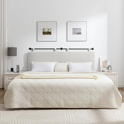 UEV Queen Headboard Only, Wall Mounted Hanging Upholstered Bed Head Board
