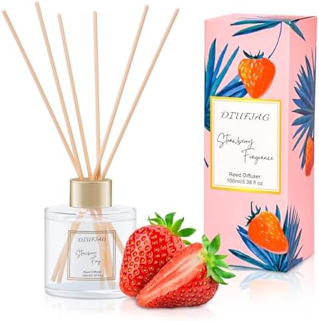 100ml Scent Diffuser with 6 Fiber Sticks, 3.5 oz Reed Diffuser Set