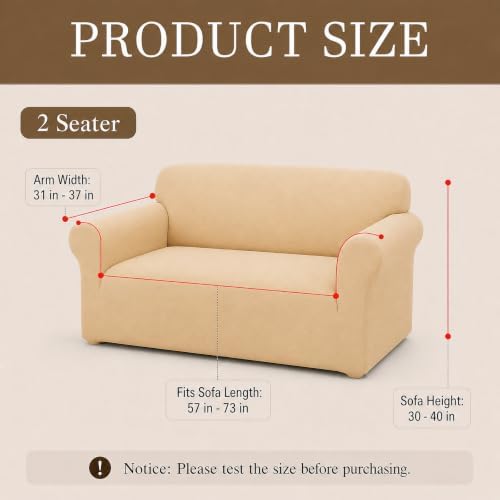 Sofa Cover Stretch Soft Washable with Non-Slip Foam Elastic Bottom