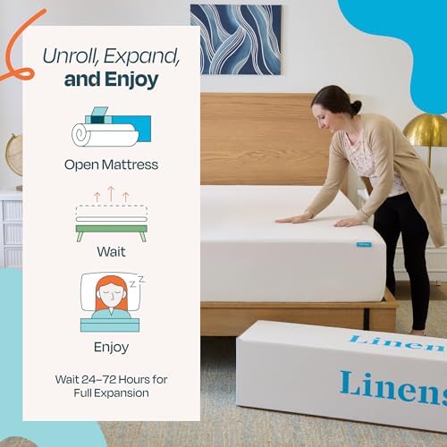 Linenspa 12 Inch Gel Infused Memory Foam Mattress – Twin Size – Plush - Cooling Gel - Mattress in a Box - Primary or Guest Bedroom - Pressure Relieving and Breathable – CertiPUR-US Certified