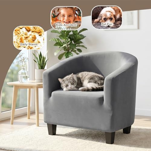 Eco-Ancheng Club Chair Slipcover Tub Chair Cover Stretch Armchair Covers