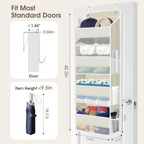 1Pack Over The Door Organizer Large Capacity Hanging Storage Room Organizer
