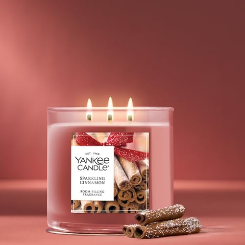 Yankee Candle Sparkling Cinnamon Scented Candle, 14.5oz 3-Wick