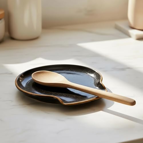 Beautiful Ceramic Spoon Rest for Stove Top - Stylish Holder for Countertop
