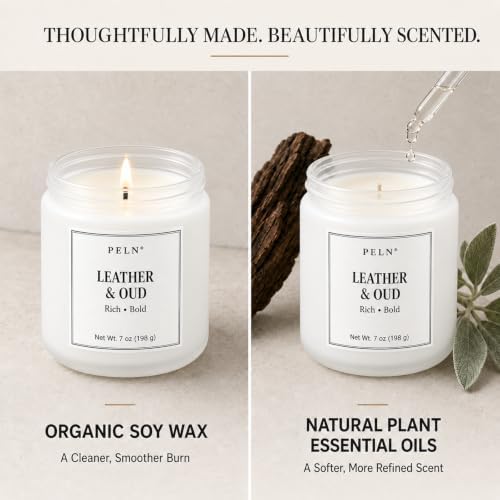 Candles for Men Gift Set, 6 Pack 7 oz Scented Soy Candle Set, Woody Scents