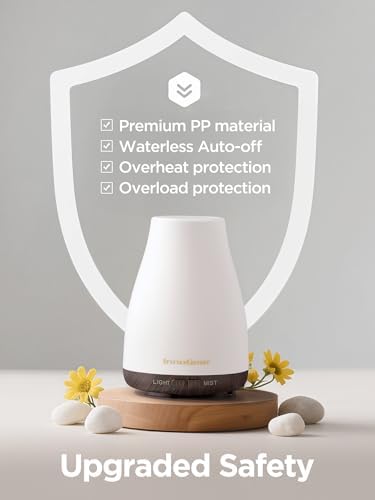 InnoGear Essential Oil Diffuser Ultrasonic Diffusers for Home, Brown Base