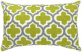 Alysheer Embroidered Lumbar Decorative Throw Pillow Cover 12"x 20", Classic Boho Geometric Embroidery Pattern Cotton Rectangular Cushion Case for Sofa Couch Living Room Bedroom(Green Grey)