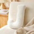 Letter Plush Pillow, Letter Hugging Throw Pillows, Decorative Initial Letter Shaped Throw Pillows for Bed Couch, Letter Pillows English Alphabet A to Z for Sofa Bedroom Living Room Decor (J)
