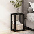 Furinno Simplistic Toolless 2-Tier Compact Night Stand, Espresso