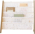 3 Sprouts Recycled Kids Bookshelf, Holds 35 Books, 4-Tier, Terrazzo Cream
