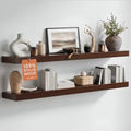 Homeforia 42 Inch Floating Shelves, High-End Solid Pine Wood, Set of 3
