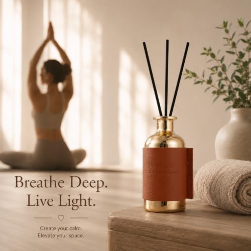 Reed Diffuser, Beautiful – 2.7 fl oz (80 ml) Romantic Floral Scented Reed Diffuser Set – Long Lasting Aromatherapy Oil for Bedroom, Office or Yoga Room – Best Gift for Women Mom Wife