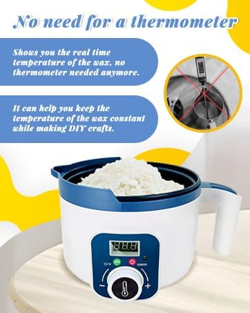 KQU Wax Melting Pot with Digital Temperature Control for Candle Soap Making