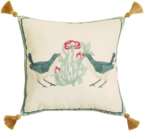 patdrea Designer French Vintage Throw Pillow Cover,18"x18"