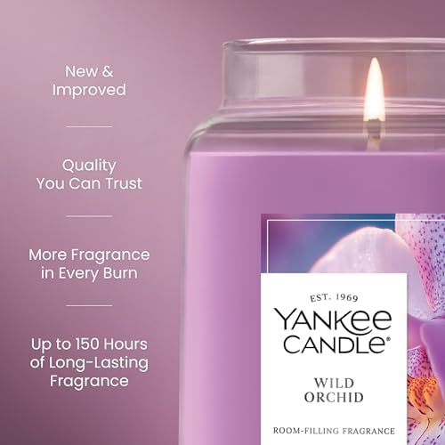 Yankee Candle Wild Orchid Scented Candle, 22oz Large Jar (Pack of 4)