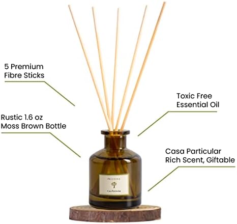 PRISTINE Casa Particular/Inspired by Wyndham Reed Diffuser for Home | Rich Blend of Tobacco Leaves, Sweetness of Guava Reed Diffuser Set, Oil & Reed Diffuser Sticks | Home & Office Decor