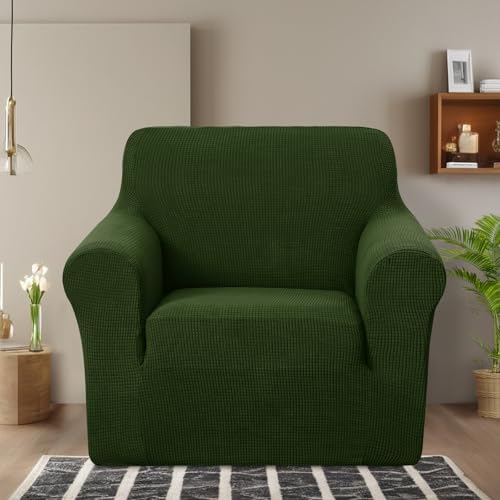 U-NICE HOME Stretch Recliner Chair Cover Armchair Slipcover, Bronze Green