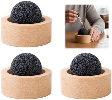 3PCS Lava Rock Passive Essential Oil Diffuser, Small Natural Stone Diffuser Gift for Desk, Office, Car, Bedroom (Small Size 1.77" L x 1.34" W x 1.18" H)