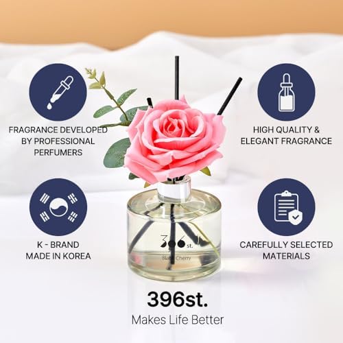 396 st. Rose Flower Reed Diffuser, Vanilla Lavender, 200ml(6.7oz) / Reed Diffuser Sets, Home Fragrance, Scented Oils, Home & Bathroom Décor
