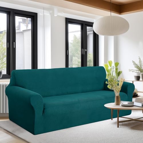 U-NICE HOME Oversized Stretch Couch Cover Slipcover, Blue
