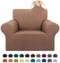 KEKUOU Stretch chair Sofa Slipcover, Single Couch Cover,Camel