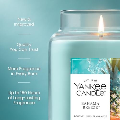 Yankee Candle Bahama Breeze Scented Candle, 22oz Large Jar