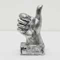 Nice purchase Hand Finger Gesture Desk Statues Fingers Sculpture Creative Home Living Room Cabinet Shelf Decoration (Thumbs-up in Silver)