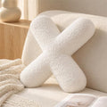 Letter Plush Pillow, Letter Hugging Throw Pillows, Decorative Initial Letter Shaped Throw Pillows for Bed Couch, Letter Pillows English Alphabet A to Z for Sofa Bedroom Living Room Decor (X)