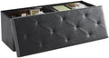 DUMOS 43 Inch Folding Storage Ottoman Bench, Large Ottoman with Storage