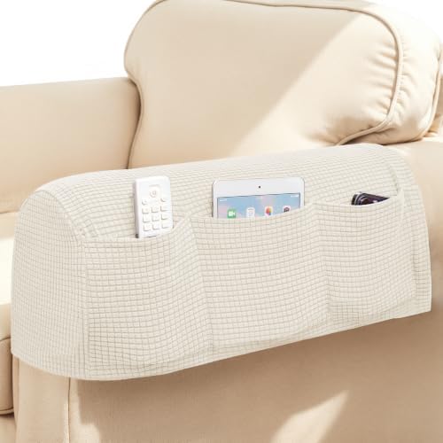 SUBRTEX Stretch Couch Arm Covers Set of 2, Non-Slip Sofa Armrest Slipcovers