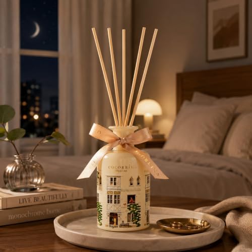 COCORRÍNA Reed Diffuser - Fresh Air 6.76 fl oz Reed Diffuser with 8 Sticks Home Fragrance Bathroom Shelf Decor (Festive House Collection)
