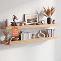Homeforia 48 Inch Floating Shelves, High-End Solid Pine Wood, Set of 3