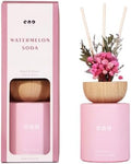 Reed Diffuser Set with Dried Flowers, 5.1 fl oz / 150ml, Watermelon Soda - Home Fragrance Diffuser with Sticks for Bathroom Shelf Decor, Bedroom, Office & Gift
