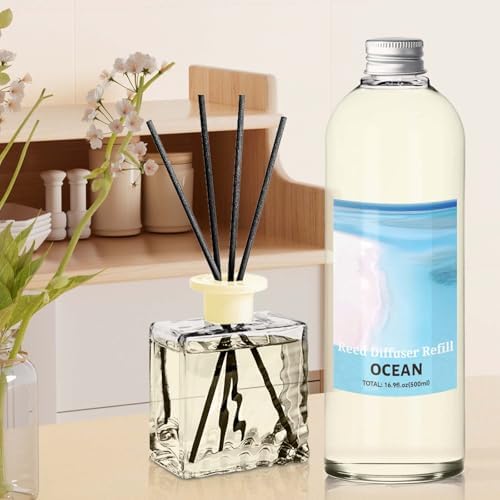 STRN Ocean Reed Diffuser Oil Refill, Scented Diffuser with Stick 500ML