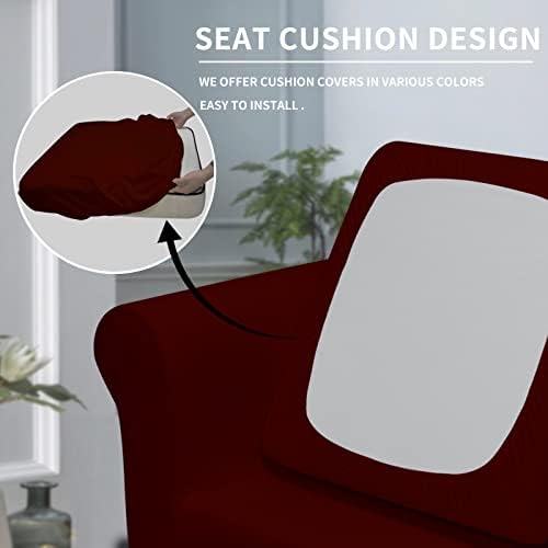 Easy-Going 2 Pieces Stretch Sofa Slipcover for Armchair Washable