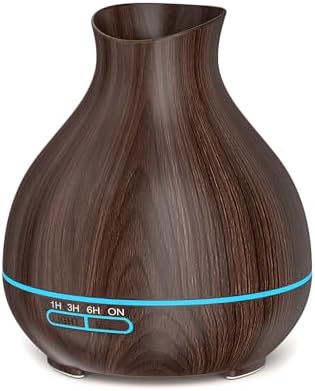 Aromatherapy Essential Oil Diffuser, 550ml Ultrasonic Fragrant Oil Large Room Humidifier, Diffusers for Home with Timer and Waterless Auto-Off, 7 Color LED Lights,Cool Mist Humidifiers