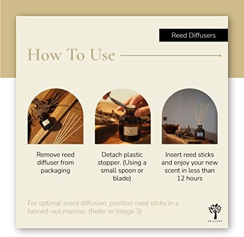 PRISTINE Casa Particular/Inspired by Wyndham Reed Diffuser for Home | Rich Blend of Tobacco Leaves, Sweetness of Guava Reed Diffuser Set, Oil & Reed Diffuser Sticks | Home & Office Decor