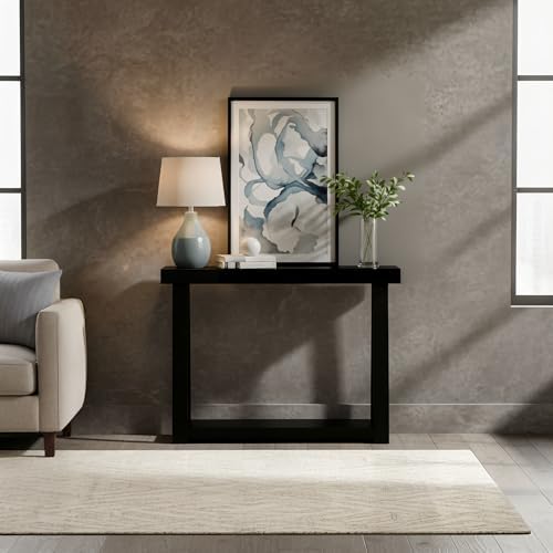Plank+Beam Classic Console Table with Shelf - 36 inches, Black