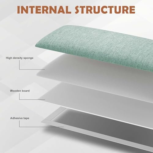 IFNOW Wall Mounted Headboard, Peel and Stick Panels, Grass Green, Queen