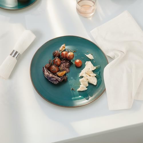 Ramanta Home Hemstitched Cloth Napkins Set of 12 -White, 18x18 Inches